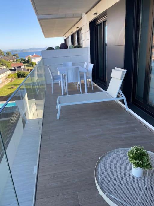 Precioso Apartamento Con Terraza Y Piscina En Portonovo-Sanxenxo Zewnętrze zdjęcie