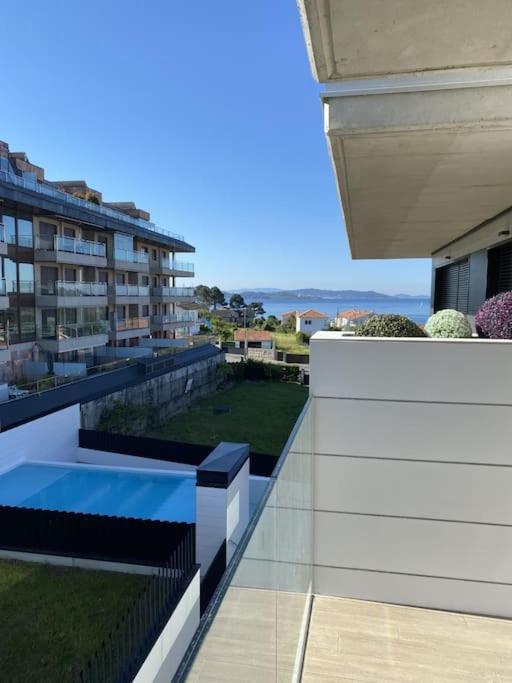Precioso Apartamento Con Terraza Y Piscina En Portonovo-Sanxenxo Zewnętrze zdjęcie